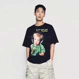  Áo thun ADLV - Acmé de la vie Baby Face Headset Boy Lettering Black 