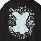  Hoodie Acmé de la vie - ADLV Doodle Rabbit Black 