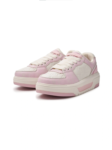  Giày MLB Korea Chunky Liner Classic Mono New York Yankees Pink - 3ASXCMN4N-50PKS 