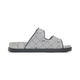  Dép MLB Double Slide Jacquard Diamond Monogram New York Yankees Black - 3ALPCTM33-50BKS 