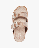  Dép MLB Double Slide Jacquard Diamond Monogram New York Yankees L.Sand - 3ALPCTM33-43BGS 