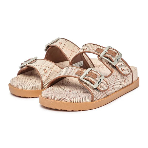  Dép MLB Double Slide Jacquard Diamond Monogram New York Yankees L.Sand - 3ALPCTM33-43BGS 