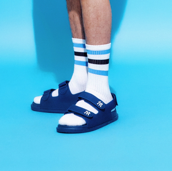  Giày Sandal MLB Chunky New York Yankees Blue - 3ASDCBS33-50INS 