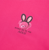  Áo thun ADLV - Acmé de la vie Rabbit Bear Doll Logo Pink 