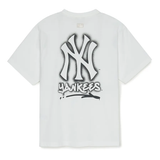  Áo thun MLB Basic Street Logo Over Fit Tshirt New York Yankees - 3ATSB0353-50WHS 