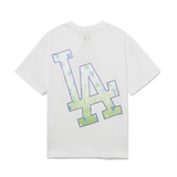  Áo thun MLB Gradient Monogram Clipping LA Dodgers White - 3ATSM0633-07WHS 