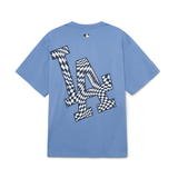 Áo thun MLB Checkerboard Clipping Logo LA Dodgers L.Cobalt Blue - 3ATSO0233-07CBL 