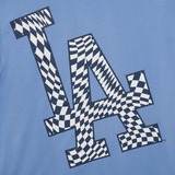  Áo thun MLB Checkerboard Clipping Logo LA Dodgers L.Cobalt Blue - 3ATSO0233-07CBL 