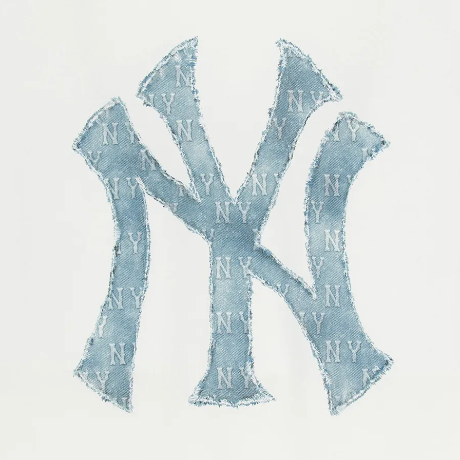 Áo thun MLB Denimlike Monogram Big Lux NY Yankees 3ATSM0953