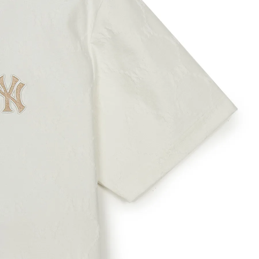  Áo thun MLB Dia Monogram Tonal Jacquard Over Fit T Shirts NY Yankees 3ATSM1353-50IVS 