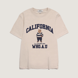  Áo Thun WHOAU (SPAO) - [Unisex] Steve Patch Tshirt Beige - WHRAD2312U 