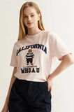  Áo Thun WHOAU (SPAO) - [Unisex] Steve Patch Tshirt Beige - WHRAD2312U 