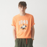  Áo Thun WHOAU (SPAO) - [Unisex] Steve Patch Tshirt Orange - WHRAE2353U 