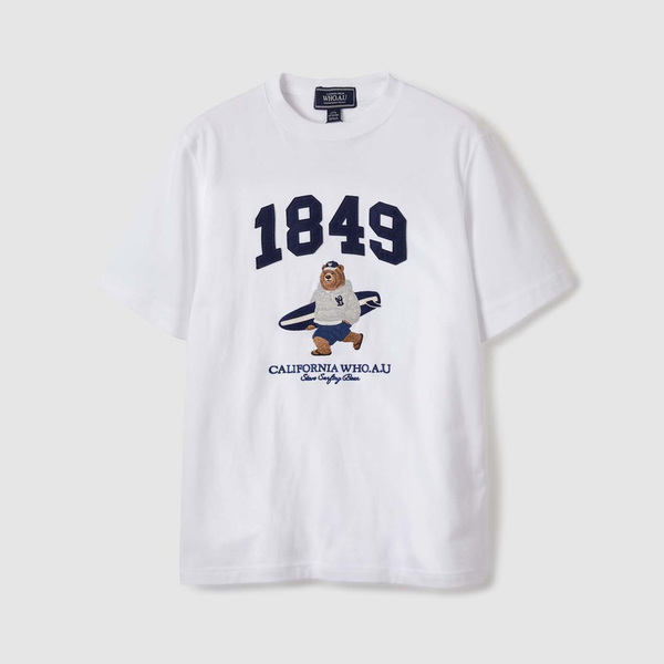  Áo Thun WHOAU (SPAO) - [Unisex] Steve Patch Tshirt White - WHRAE2353U 