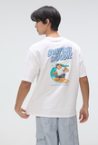  Áo Thun WHOAU (SPAO) - [Unisex] Woody SURFING Short Sleeve T-shirt White - SPRPF24C54 