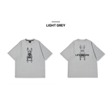  Áo thun Life Work - Salt Washing Halftone Radok Short Sleeve T-Shirt Light Grey - LW242TS110 