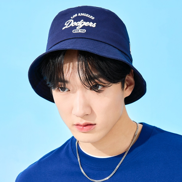 Nón Bucket MLB - Varsity Lettering Bucket Hat LA Dodgers D.Navy - 3AHTV013N-07NYD