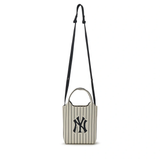  Túi Đeo Chéo MLB Korea - Basic Big Logo Knit Cross Bag NY Yankees Cream - 3ACRS034N-50CRD 