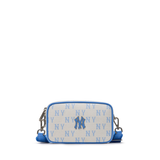  Túi MLB Korea - Monogram Jacquard Mini Cross Bag NY Yankees Sky Blue - 3ACRS014N-50SBD 