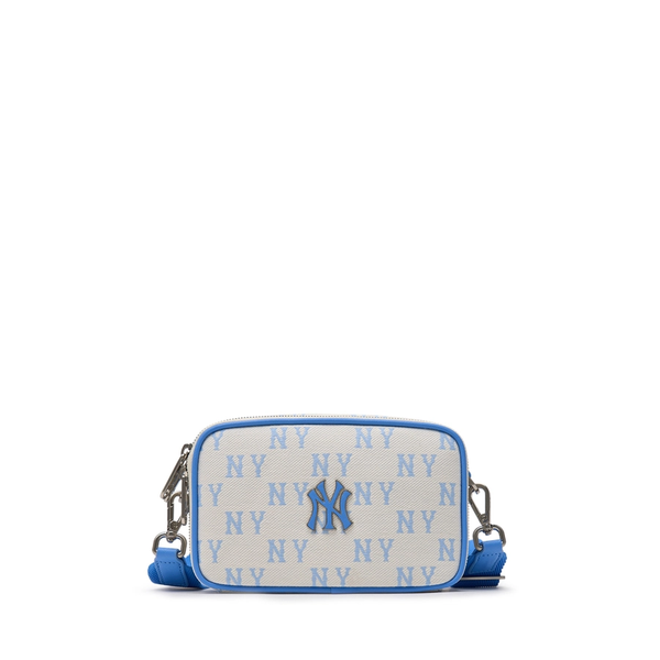 Túi MLB Korea - Monogram Jacquard Mini Cross Bag NY Yankees Sky Blue - 3ACRS014N-50SBD