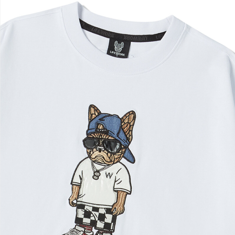  Áo Thun LifeWork - [Unisex] Snap Hipdog Short Sleeve T-Shirt White - LW252TS106 