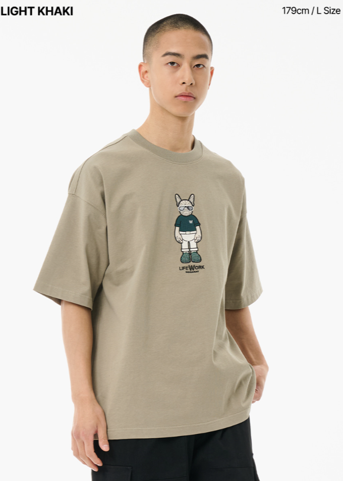  Áo Thun LifeWork - [Unisex] Figure Hipdog Short Sleeve T-Shirt Black -  LW252TS108 