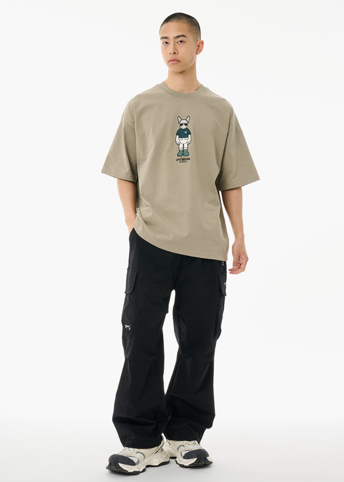  Áo Thun LifeWork - [Unisex] Figure Hipdog Short Sleeve T-Shirt White -  LW252TS108 