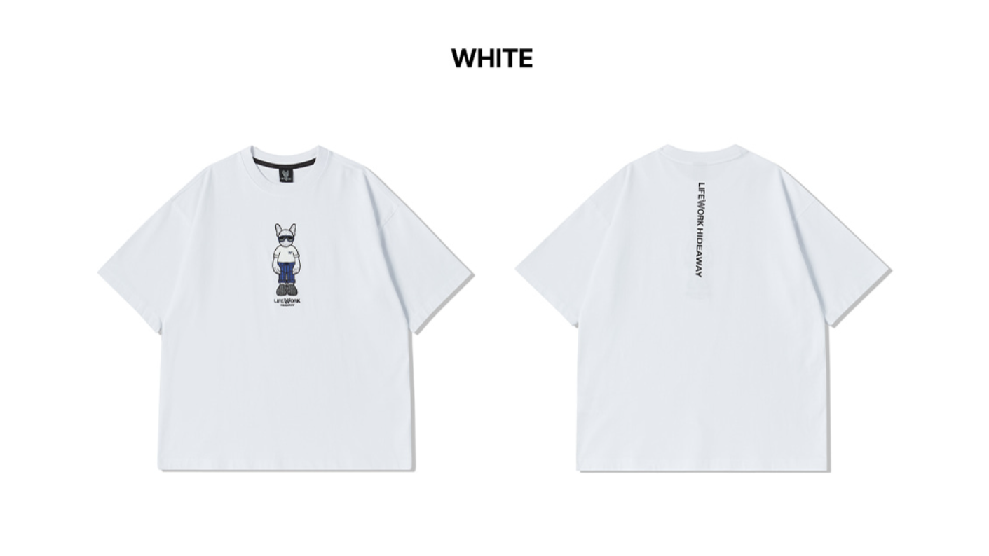  Áo Thun LifeWork - [Unisex] Figure Hipdog Short Sleeve T-Shirt White -  LW252TS108 