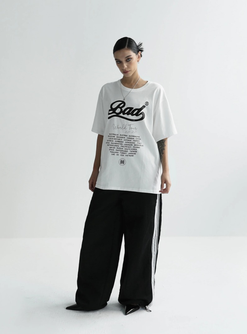  Áo Thun [Unisex] Badblood - Bad World Tour T-Shirt White - w-tee24-031 