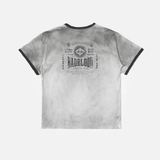  Áo Thun [Unisex] Badblood - [w-tee25-052] Curved Logo Dusty Ringer T-Shirt 