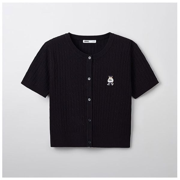  Áo Crop Cardigan WHOAU [Nữ] - (Woody) Cable Crop Cardigan - SPCKF24G51 