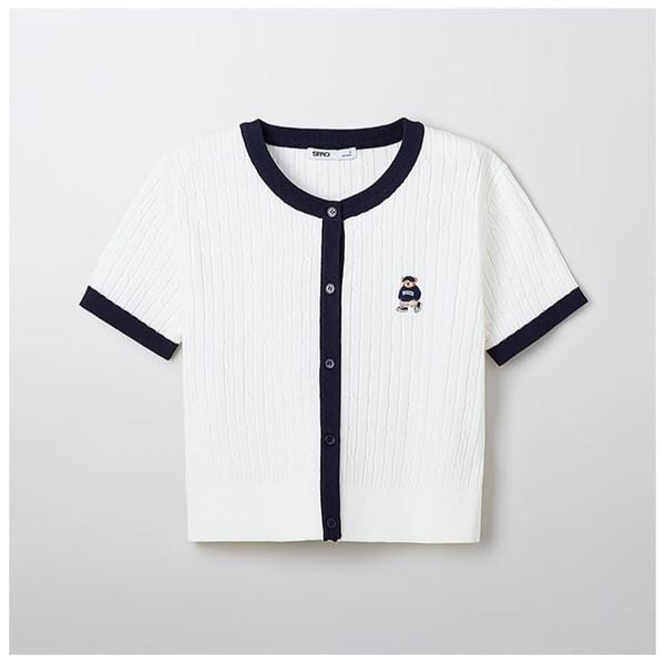  Áo Crop Cardigan WHOAU [Nữ] - (Woody) Cable Crop Cardigan - SPCKF24G51 