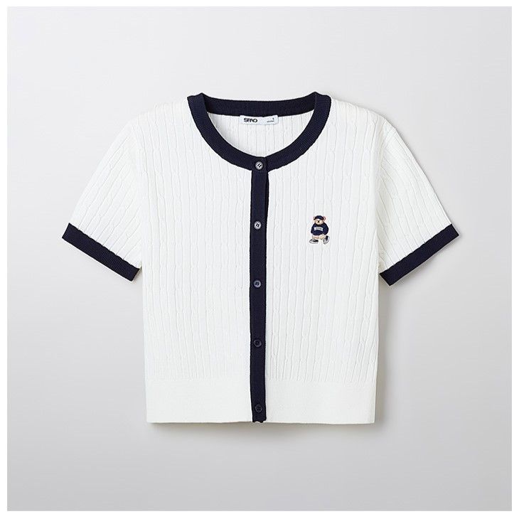  Áo Crop Cardigan WHOAU [Nữ] - (Woody) Cable Crop Cardigan - SPCKF24G51 