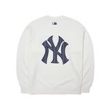  ÁO SWEATER MLB - Classic MONOGRAM Big Logo Overfit Sweatshirts NEW YORK YANKEES - 3AMTM0124-50IVS 