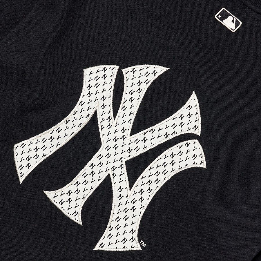  ÁO SWEATER MLB - Classic MONOGRAM Big Logo Overfit Sweatshirts NEW YORK YANKEES - 3AMTM0124-50BKS 