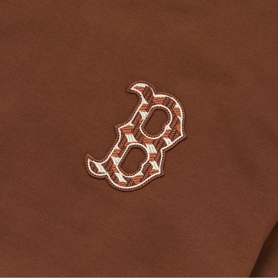  Áo Sweater MLB Korea - Cube MONOGRAM Big Logo Overfit Sweatshirts NEW YORK YANKEES - 3AMTM0624-43BRD 