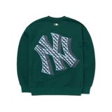 Áo Sweater MLB Korea - Cube MONOGRAM Big Logo Overfit Sweatshirts NEW YORK YANKEES - 3AMTM0624-50GND 