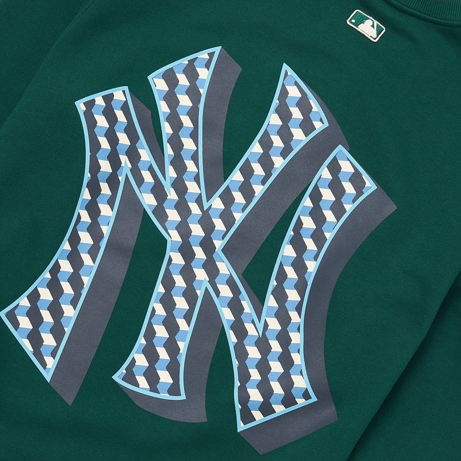 ☆MLB Korea☆ Basic Lettering Logo Overfit Man to Man NY Bla Basic Street Letter Logo Mega-Oversized-Fit T-Shirt Boston