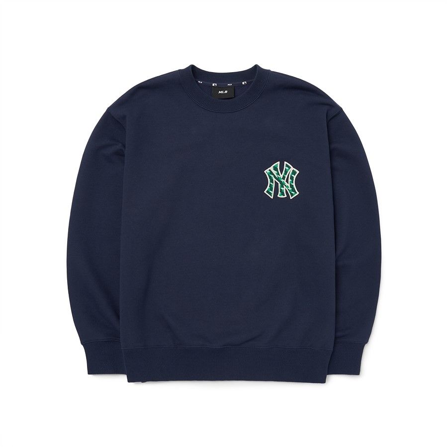 ☆MLB Korea☆ Classic Monogram Gradient Overfit Man to Man N เสื้อยืด Classic Monogram Sportive All-Over Print Oversized