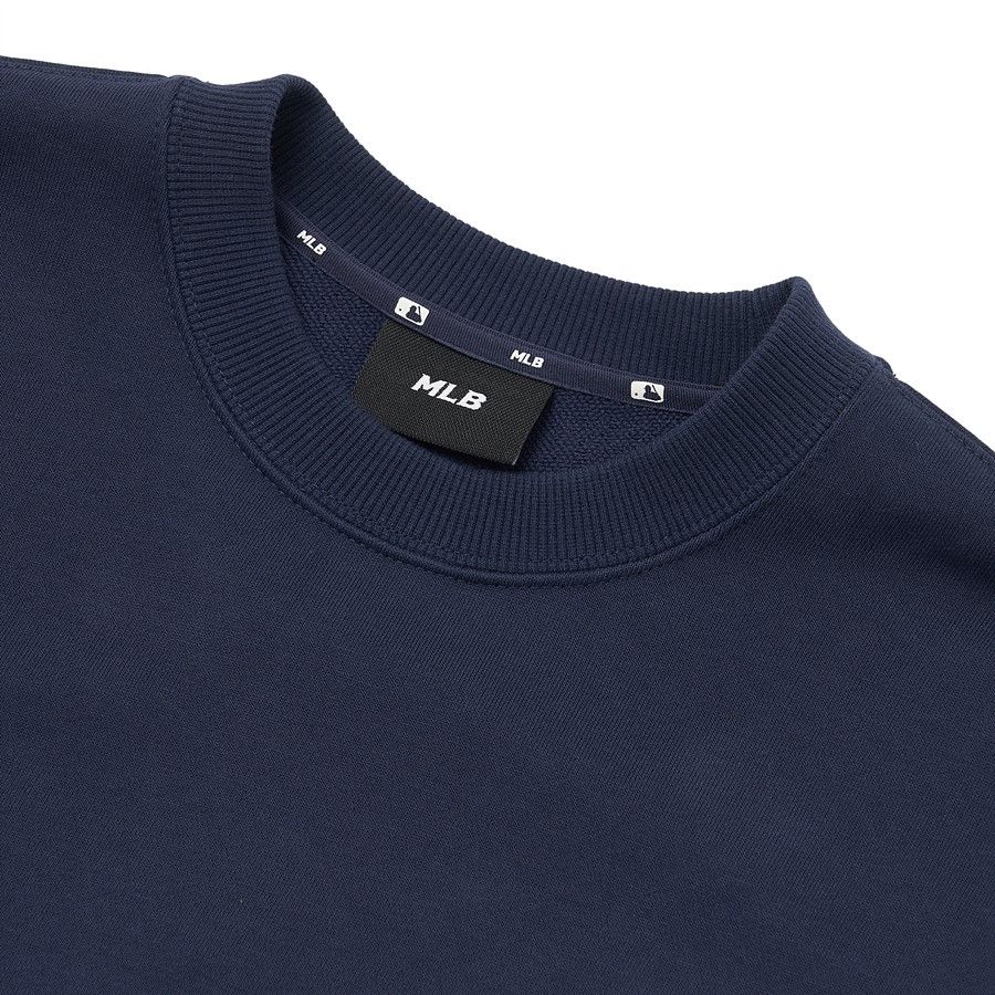 ☆MLB Korea☆ Heart Overfit Man to Man BOS Navy Áo Sweater MLB Korea - Heart Over BOSTON REDSOX - 3AMTH0324