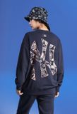  Áo Sweater MLB Korea - Paisley Big Logo Overfit Sweatshirts NEW YORK YANKEES - 3AMTI0126-50NYD 