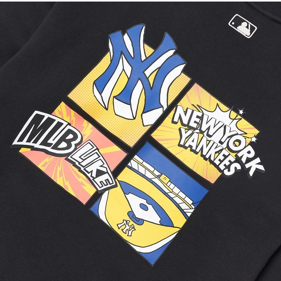 Áo Sweater MLB Like Wool Fleece Overfit Brushed New York Yankees Blue  31MTF206150T  Sneaker Daily