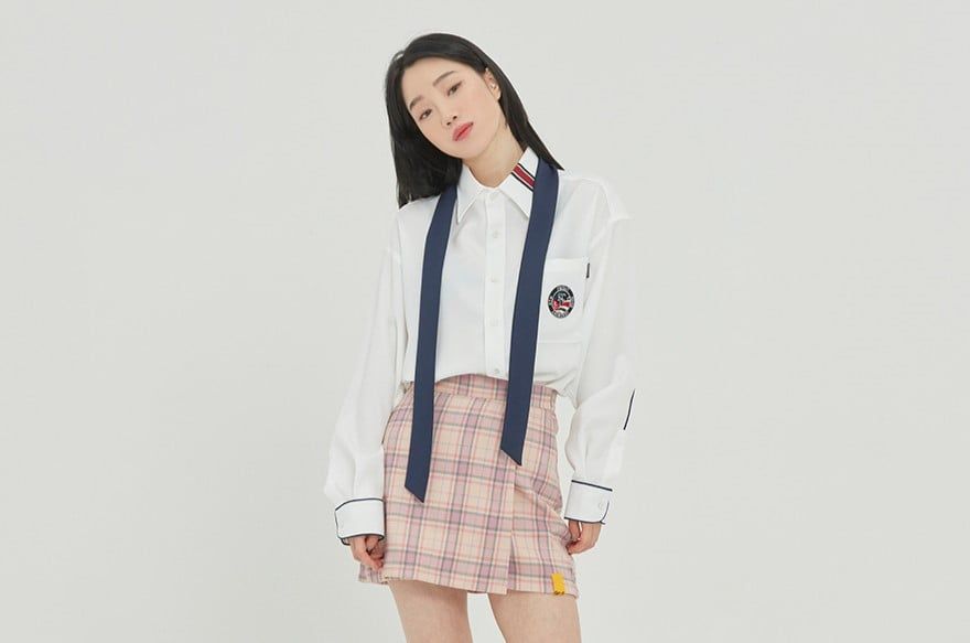  Áo Sơ Mi RMTCRW [ROMANTIC CROWN] - PIPING TIE SHIRT WHITE 