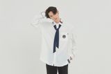  Áo Sơ Mi RMTCRW [ROMANTIC CROWN] - PIPING TIE SHIRT WHITE 