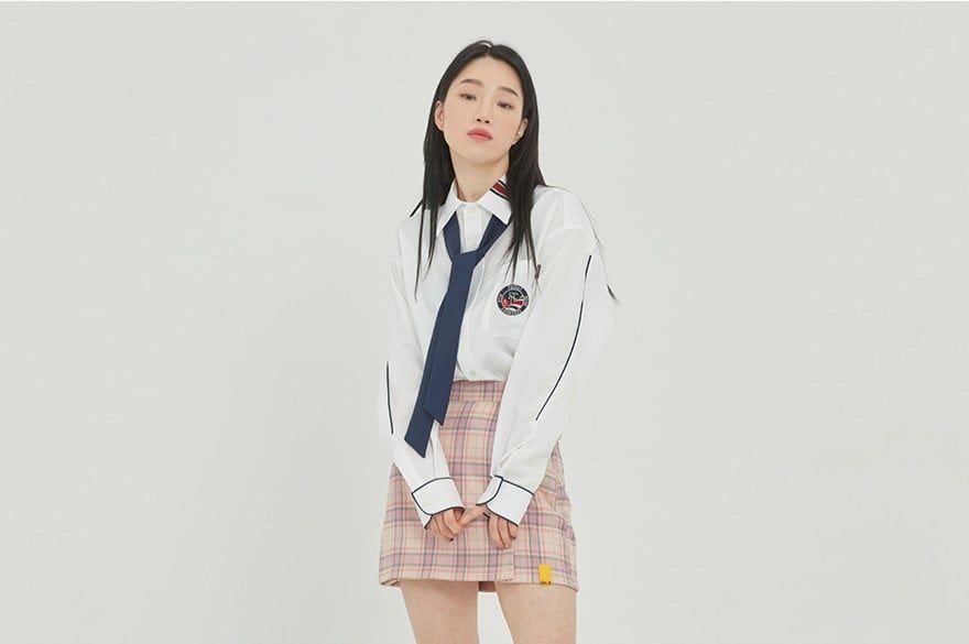  Áo Sơ Mi RMTCRW [ROMANTIC CROWN] - PIPING TIE SHIRT WHITE 