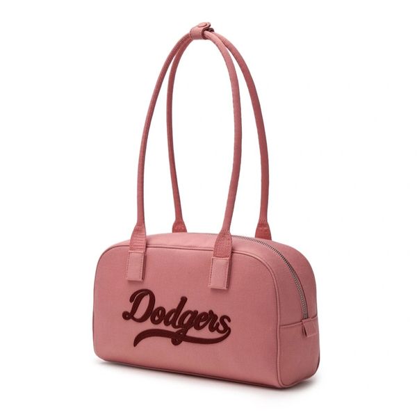  Túi Xách MLB Korea - Varsity Culsive Denim Shoulder Bag LA Dodgers Pink - 3ABQL054N-07PKD 