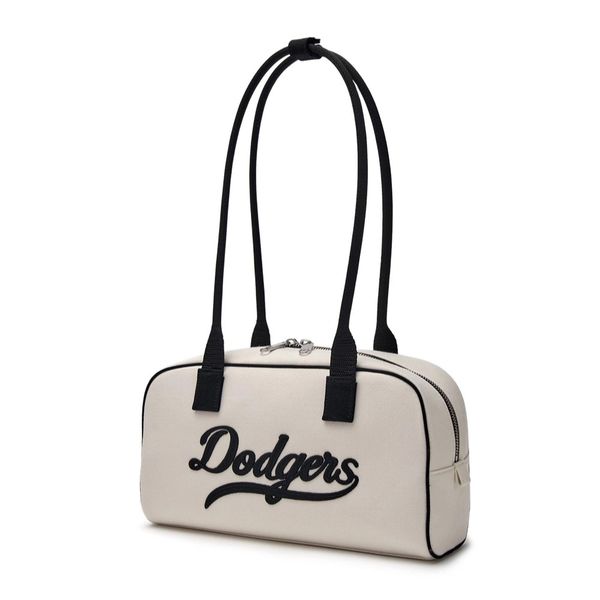  Túi Xách MLB Korea - Varsity Culsive Denim Shoulder Bag LA Dodgers Cream - 3ABQL054N-07CRD 
