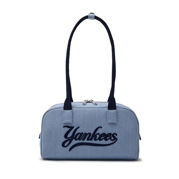  Túi Xách MLB Korea - Varsity Culsive Denim Shoulder Bag LA Dodgers Indigo - 3ABQL054N-50INS 