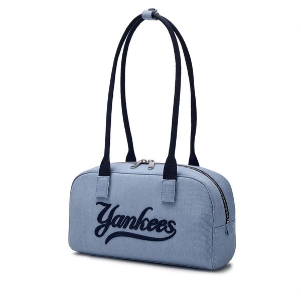  Túi Xách MLB Korea - Varsity Culsive Denim Shoulder Bag LA Dodgers Indigo - 3ABQL054N-50INS 