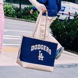  Túi MLB Korea - Varsity Canvas Shopper Bag LA Dodgers Navy - 3AORL103N-07NYS 